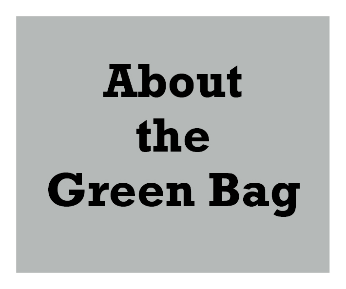 book cover - About the Green Bag